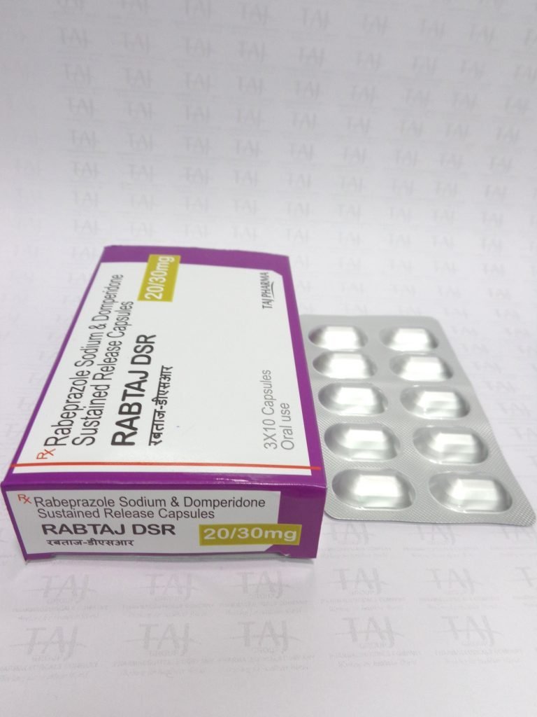 RABEPRAZOLE & DOMPERIDONE SR CAPSULES 20 & 30 MG RABTAJ DSR