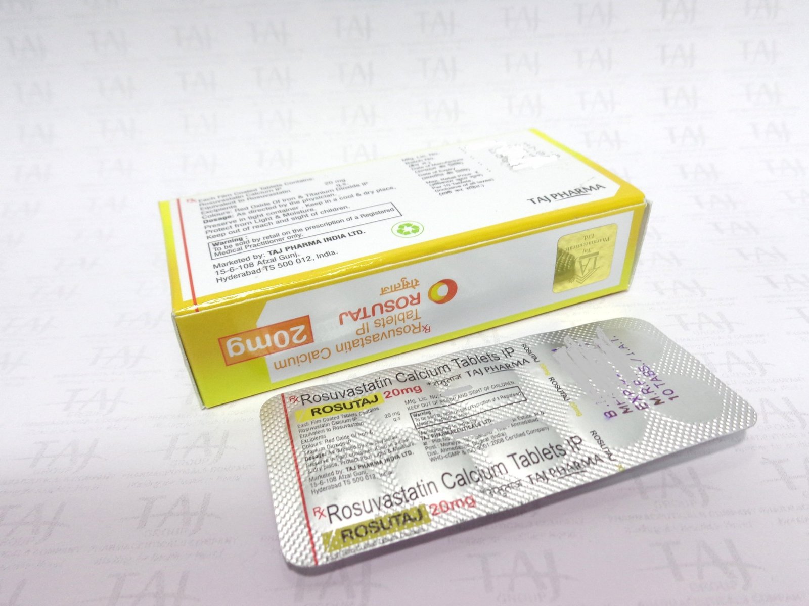Rosuvastatin Tablets 20mg Taj Pharma Taj Pharmaceuticals manufacturer of Rosuvastatin Calcium Tablets 20mg, Rosuvastatin Calcium Tablets 20mg manufacturer in India Taj Pharma India, India based manufacturing company of Rosuvastatin Calcium Tablets 20mg