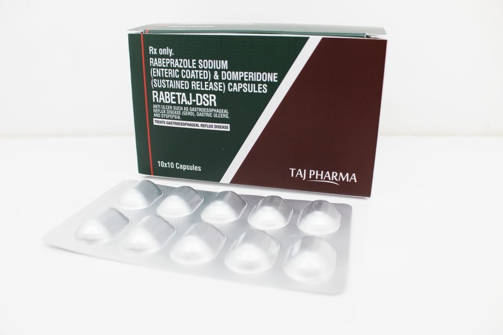 Rabeprazole (EC)40mg + Domperidone (SR)30mg Capsules PCD Pharma Franchise Manufacturer and Supplier