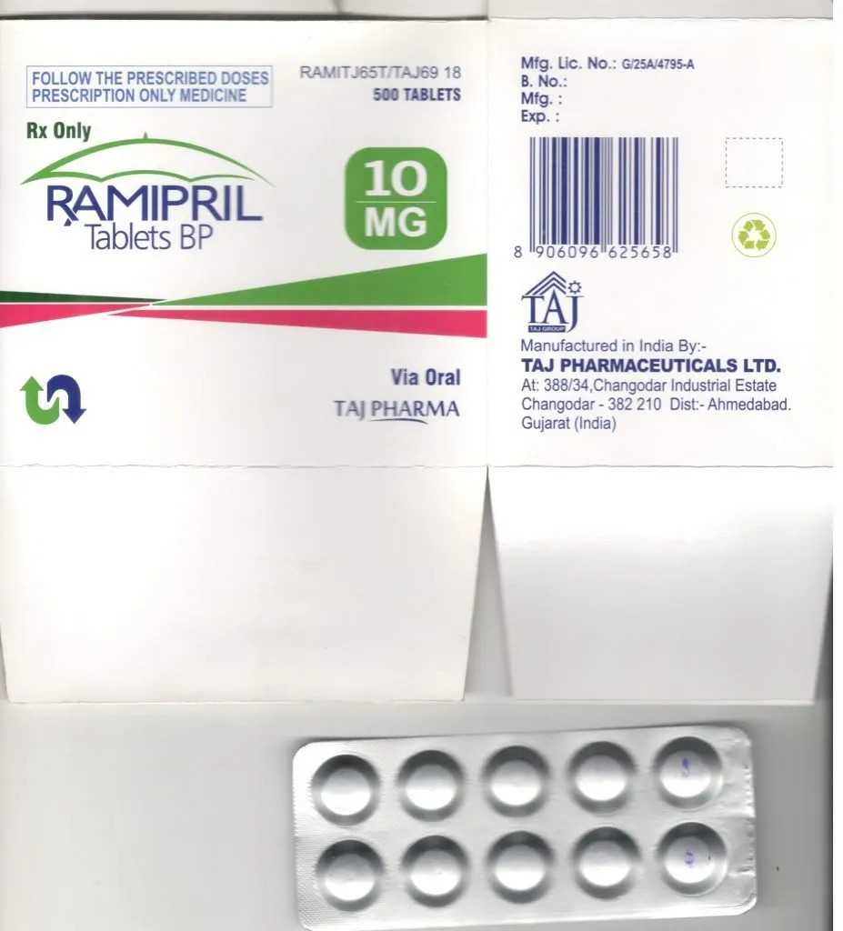 Ramipril 10mg medicine to treat high blood pressure