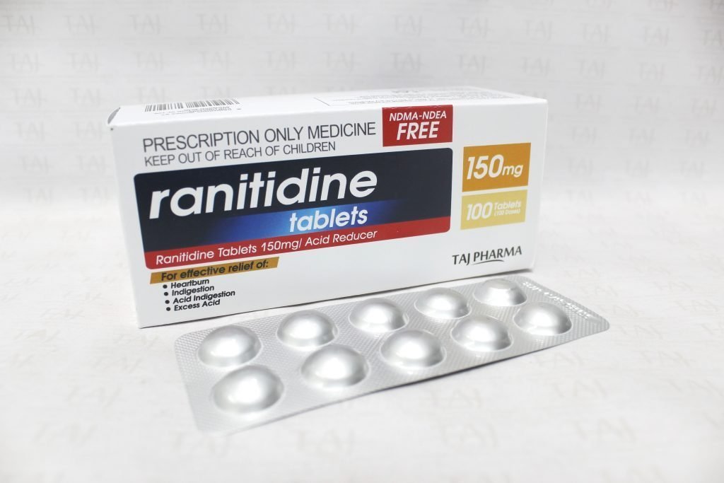 Ranitidine 150mg Film-coated Tablets (Taj Pharma)