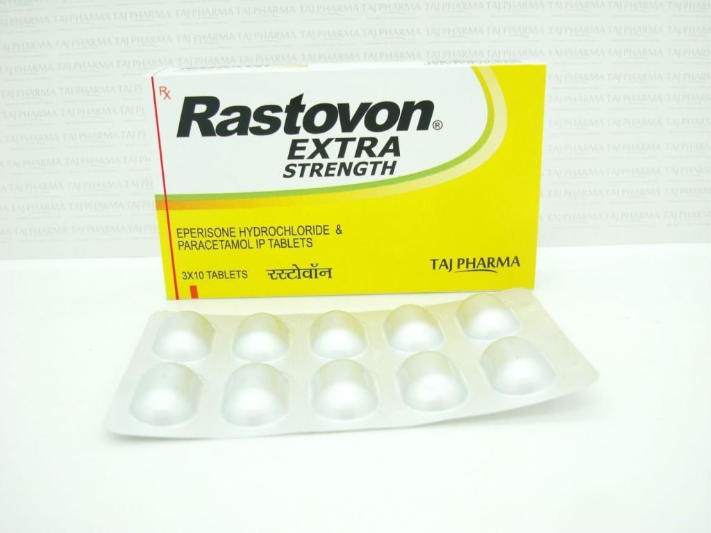 Rastovon_Eperisone Hydrochloride 50 & Paracetamol IP 500 tablets