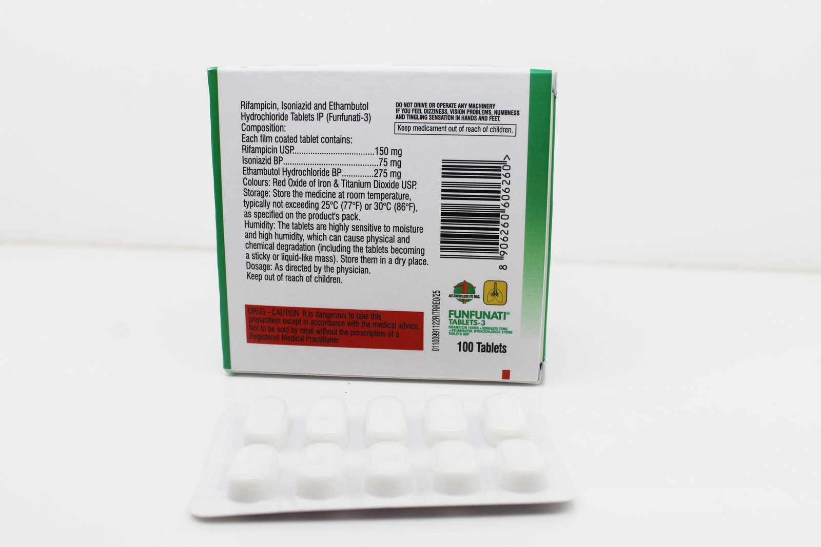 Rifampicin 150mg + Isoniazid 75mg + Ethambutol 275mg Tablets Manufacturer from Mumbai