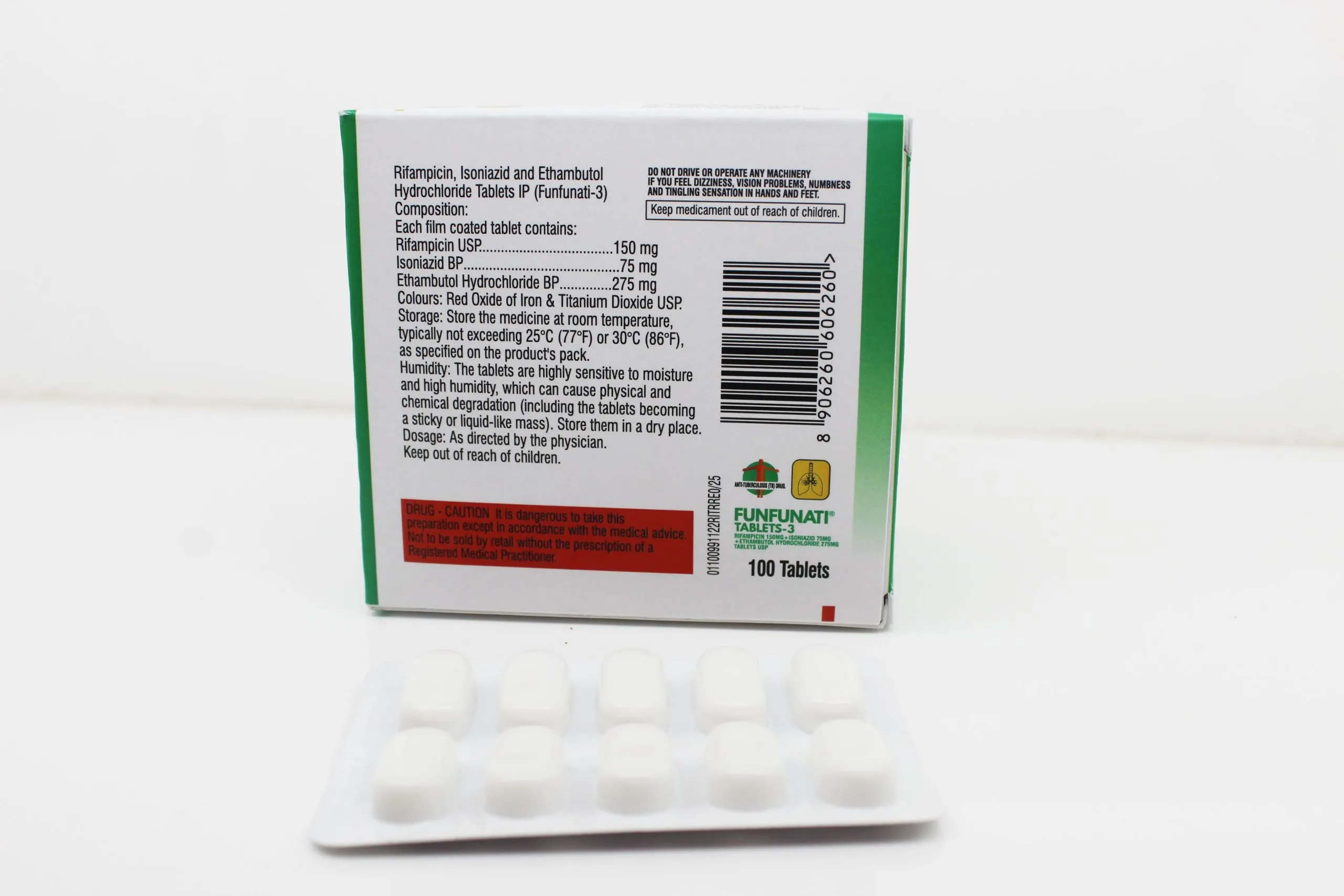 Rifampicin 150mg + Isoniazid 75mg + Ethambutol 275mg Tablets Manufacturer from Mumbai