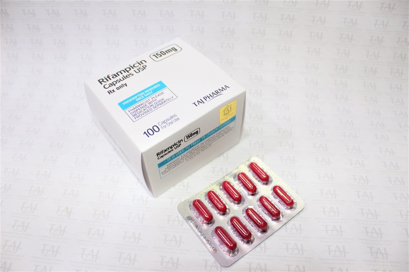 Taj Pharmaceuticals, one of the leading Rifampicin Capsules USP 150 mg Manufacturers India brings the best-quality products. The company carries the rich experience in the niche. Taj Pharmaceuticals is reputed manufacturer and Rifampicin Capsules USP 150 mg suppliers in India