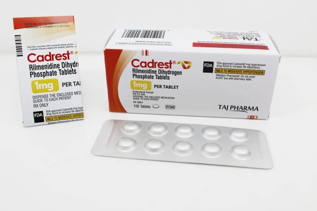 Rilmenidine Dihydrogen Phosphate Tablets 1mg PAN India Manufacturer