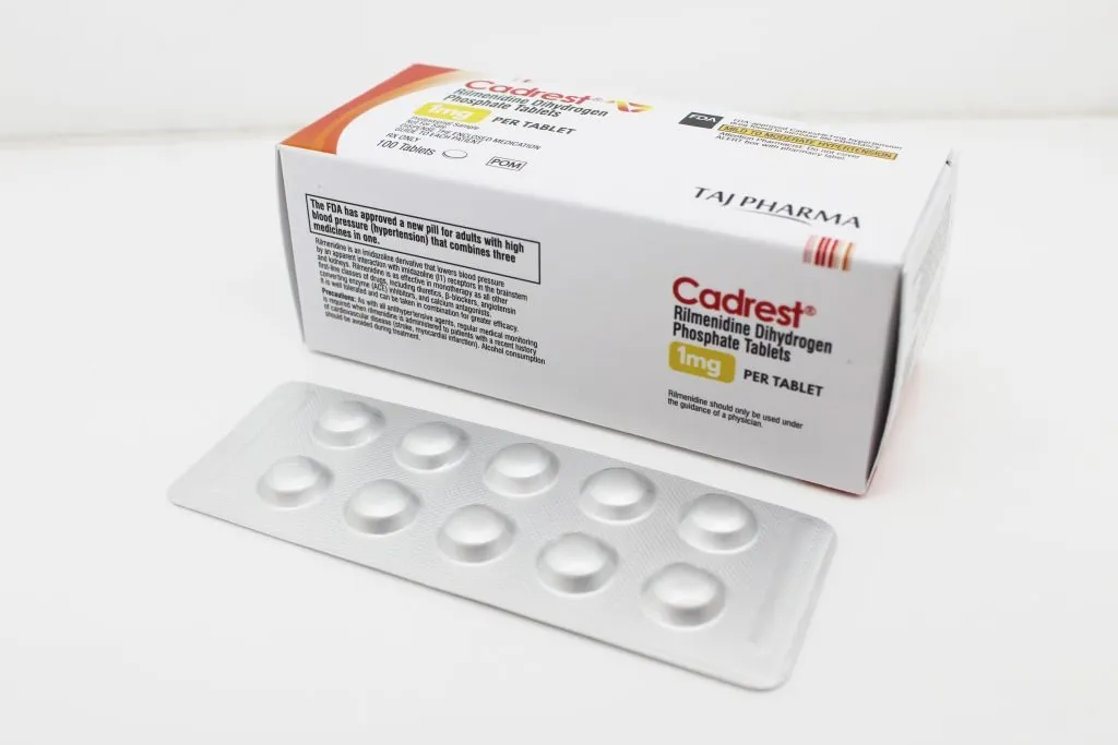 Rilmenidine Dihydrogen Phosphate Tablets 1mg Suppliers in India
