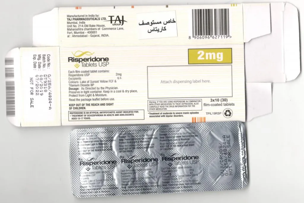 Risperidone 2mg Film-coated Tablets