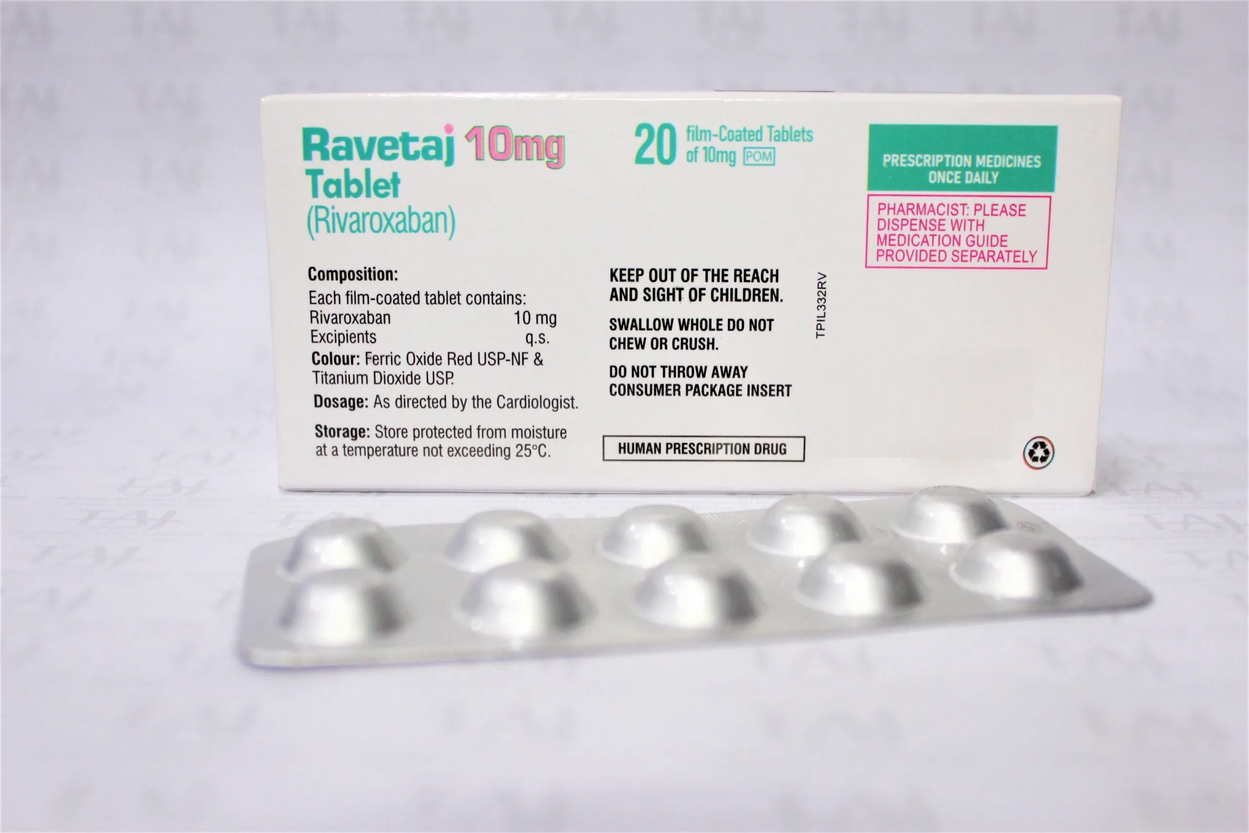 Rivaroxaban Tablets 10mg Taj Pharma
