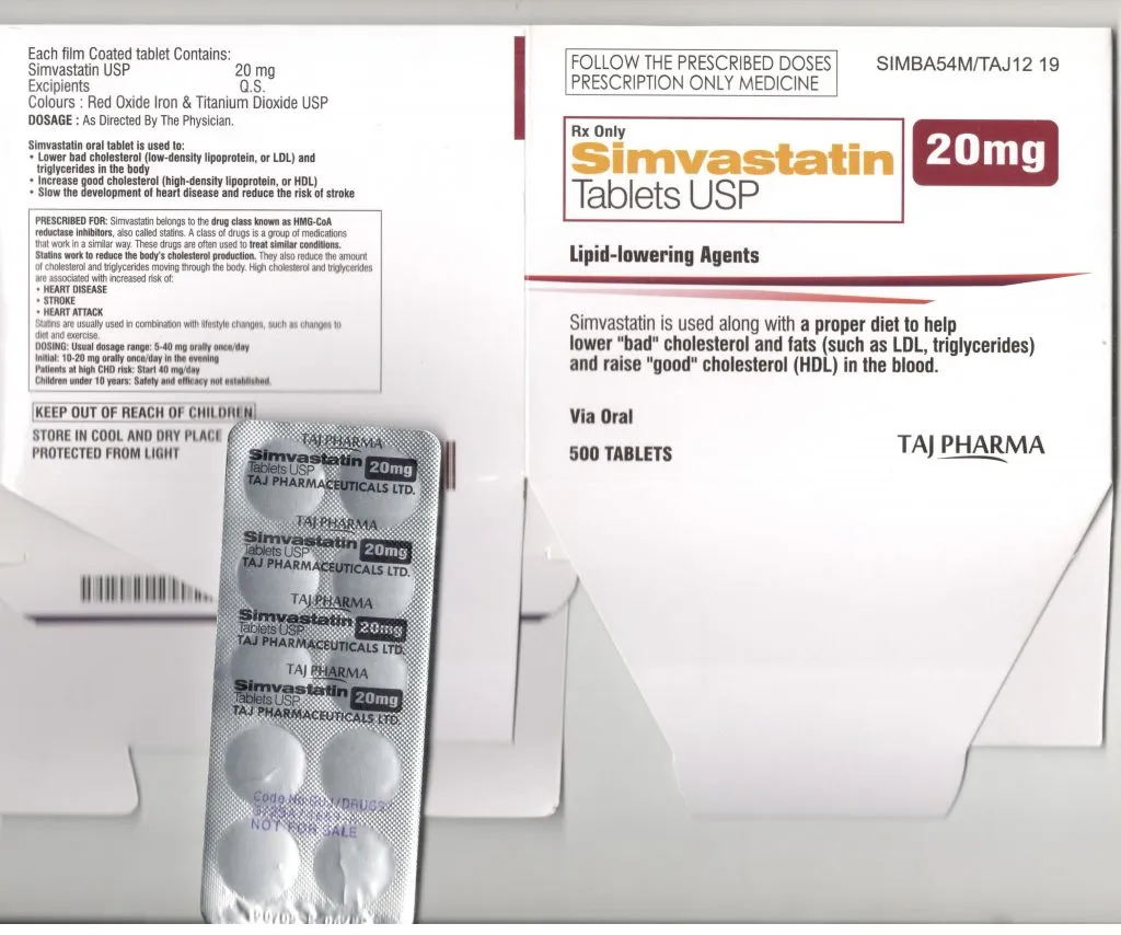 Simvastatin tablet 20mg lower bad cholesterol