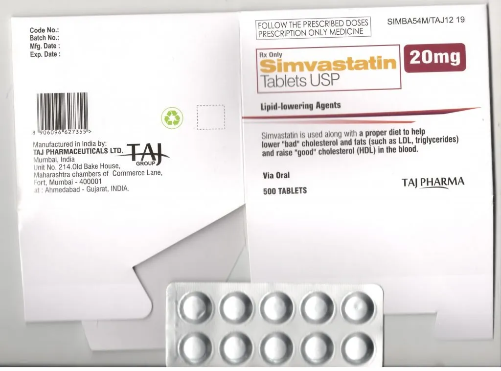 Simvastatin tablet 20mg lower bad cholesterol