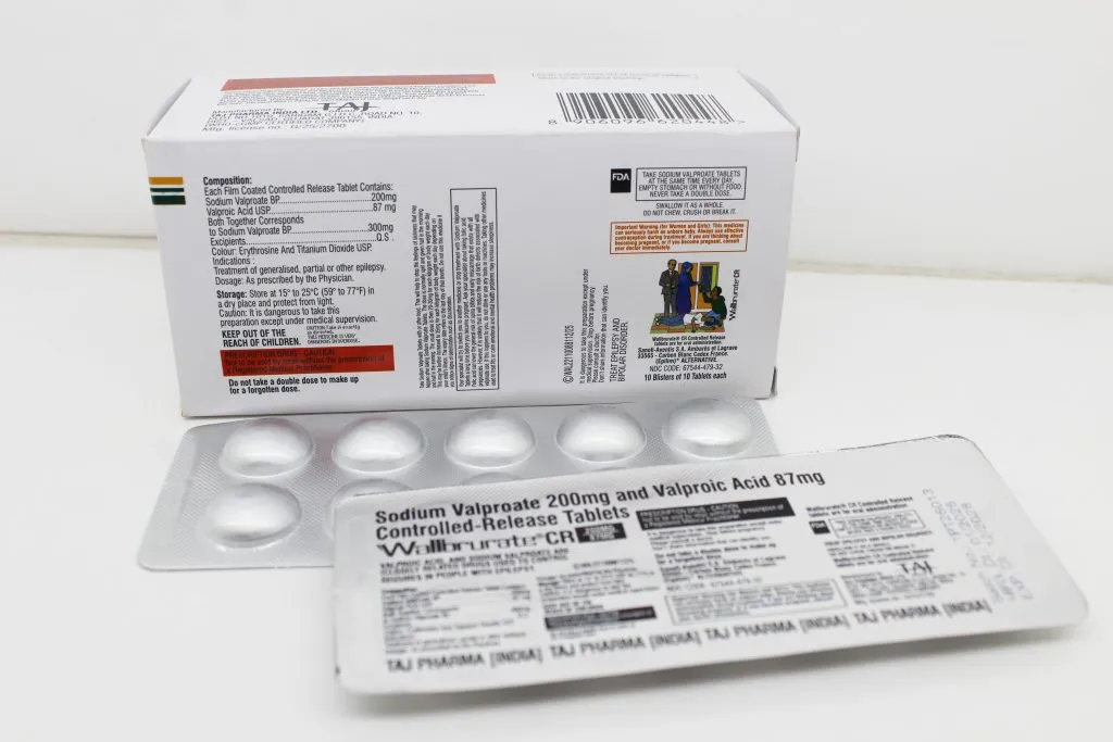 Sodium Valproate 200mg and Valproic Acid 87mg Controlled-Release Tablets Manufacturers PAN India, Suppliers