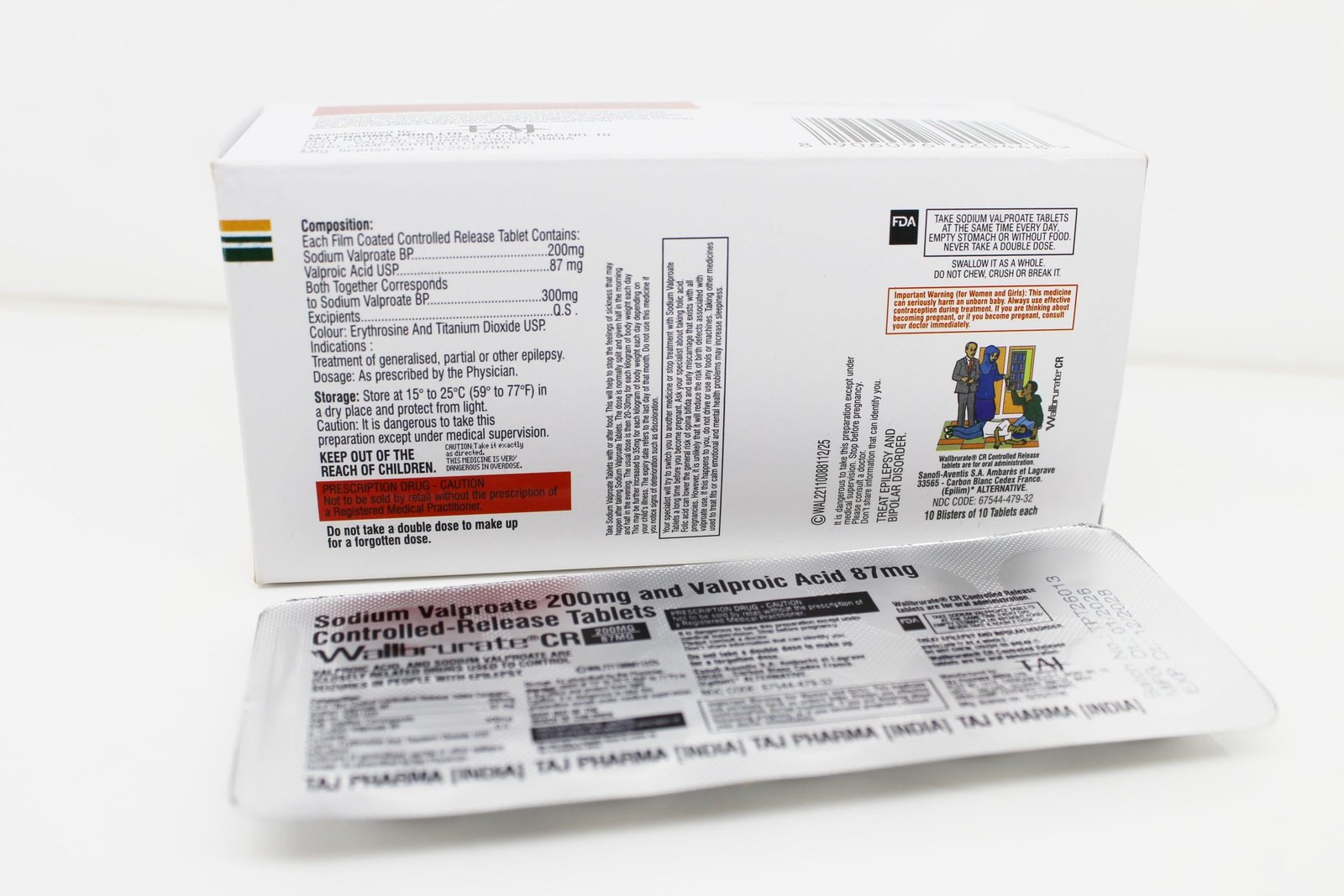 Sodium Valproate 200mg and Valproic Acid 87mg Tablets Manufacturer & Suppliers in India