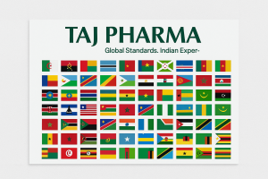 Taj Pharma Africa, pharmaceutical exporter to Africa, WHO-GMP medicine supplier, HIV treatment Africa, antimalarial drug exporter, affordable medicine Africa, generic medicines Africa, Indian pharma for Africa, Taj Pharma India, quality pharmaceutical manufacturer