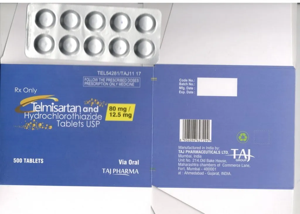 Telmisartan, Hydrochlorothiazide Oral Tablet 80-12.5mg