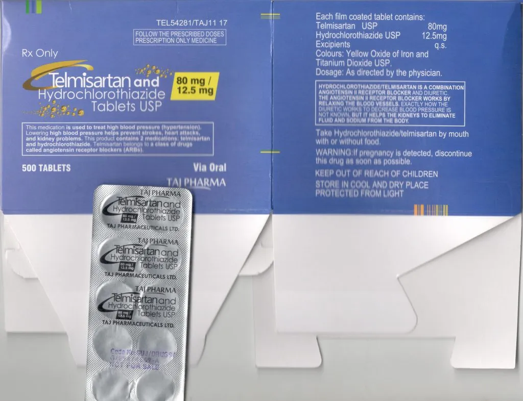Telmisartan, Hydrochlorothiazide Oral Tablet 80-12.5mg