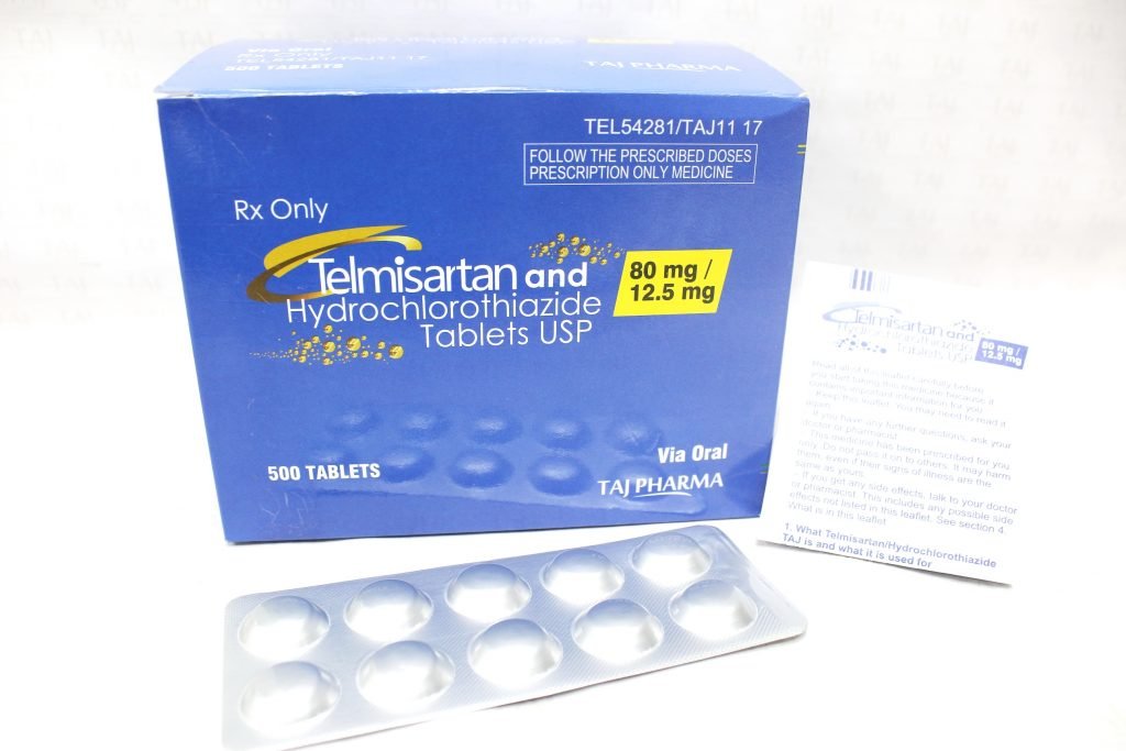Telmisartan and Hydrochlorthiazide Tablets USP-80mg-12.5mg- Taj Phaarma