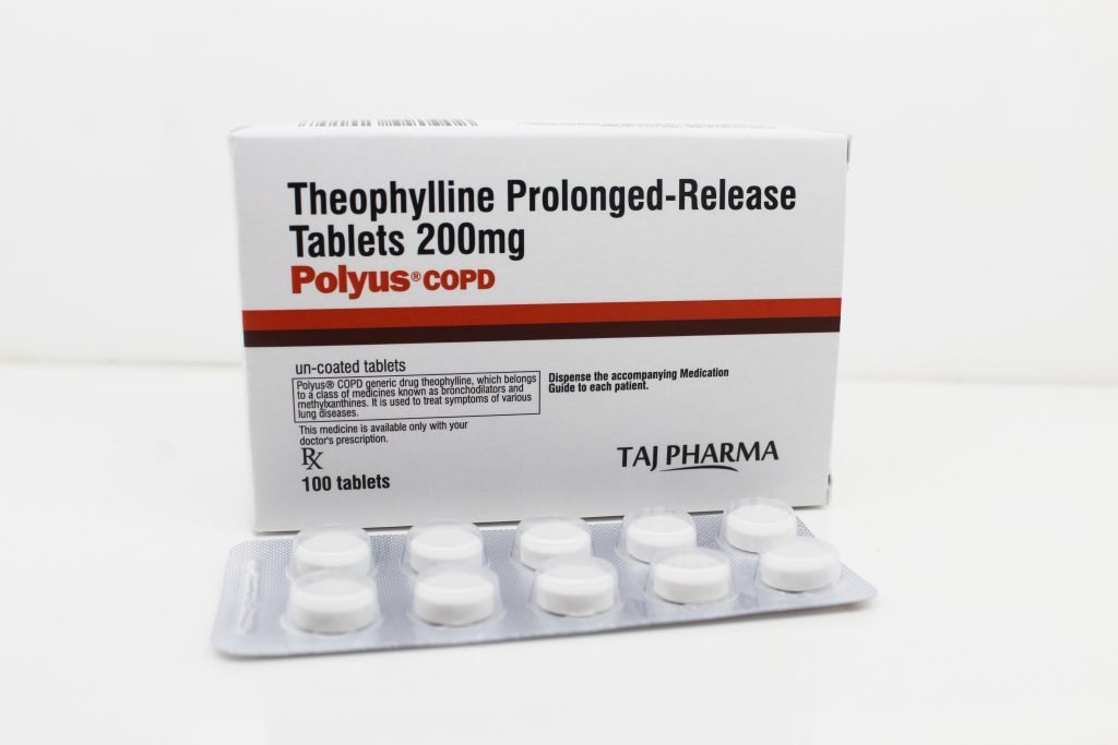 Theophylline Prolonged-Release Tablets 200mg Manufacturers India & Pioneer Exporters