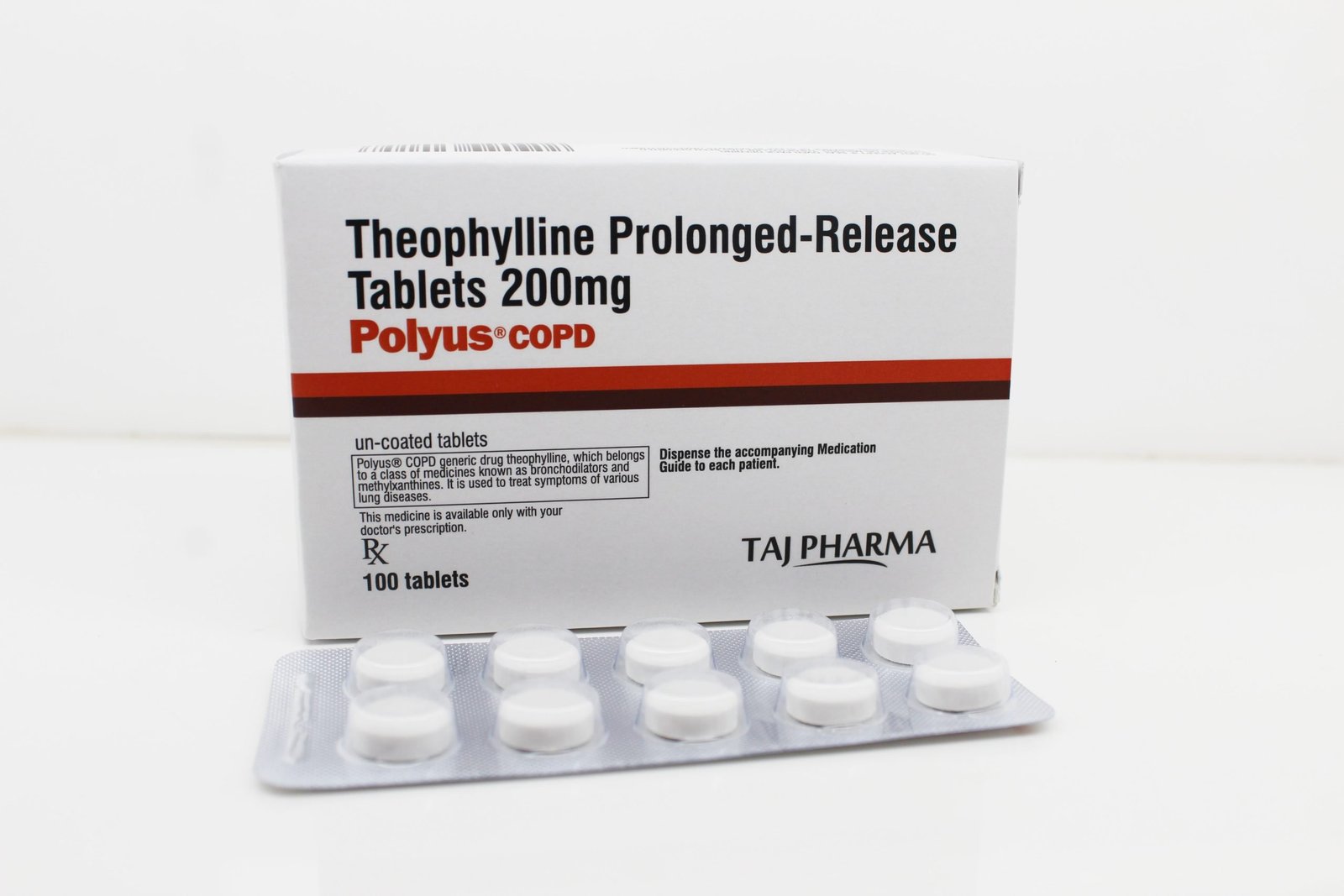 Theophylline Prolonged-Release Tablets 200mg Manufacturers India & Pioneer Exporters