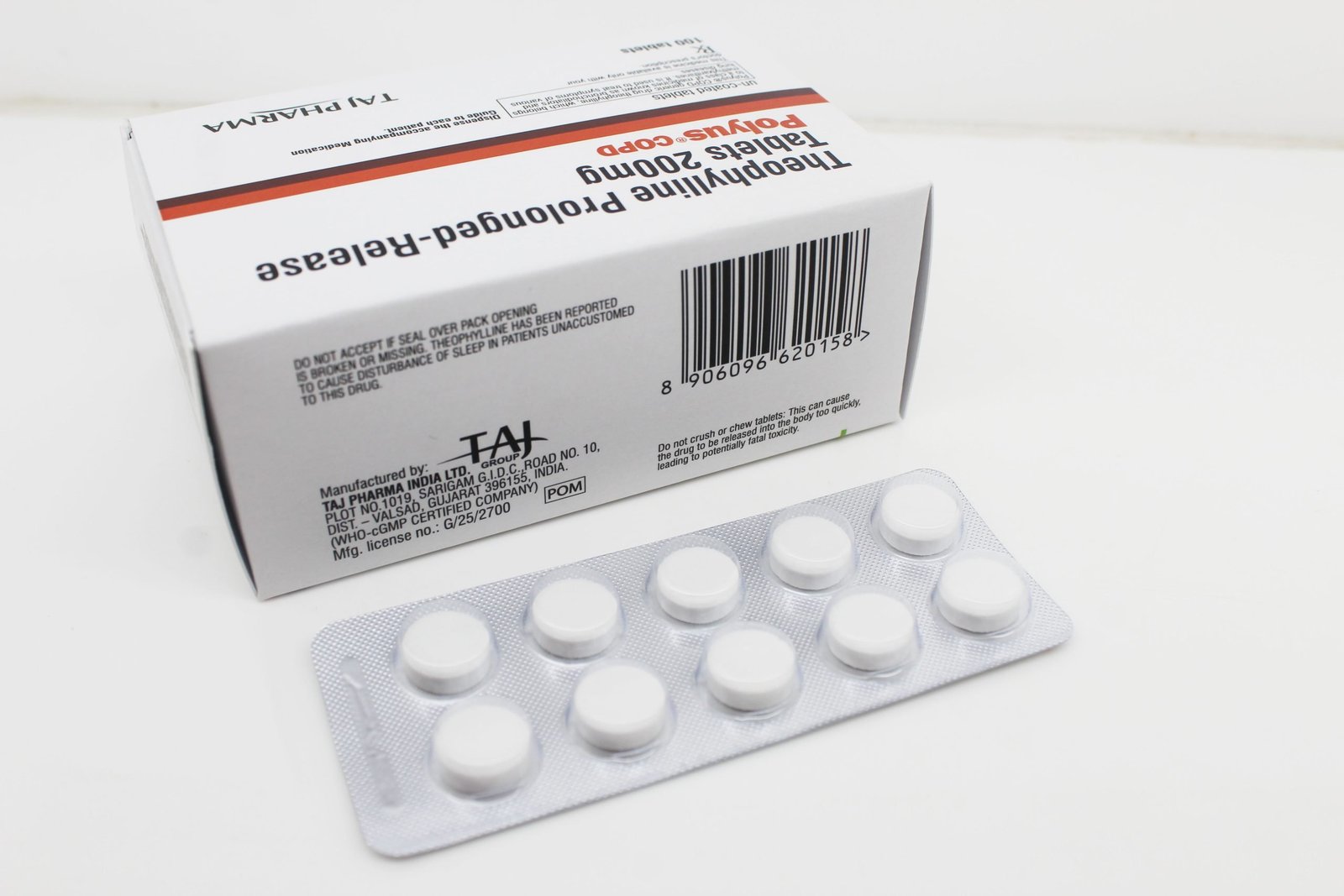 Theophylline Prolonged-Release Tablets 200mg Manufacturers PAN India, Suppliers