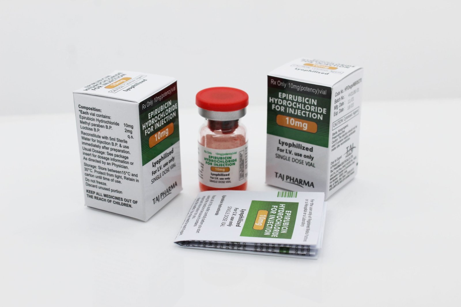 Epirubicin Hydrochloride for Injection 10 mg Best Price in Mumbai Maharashtra Taj Pharma