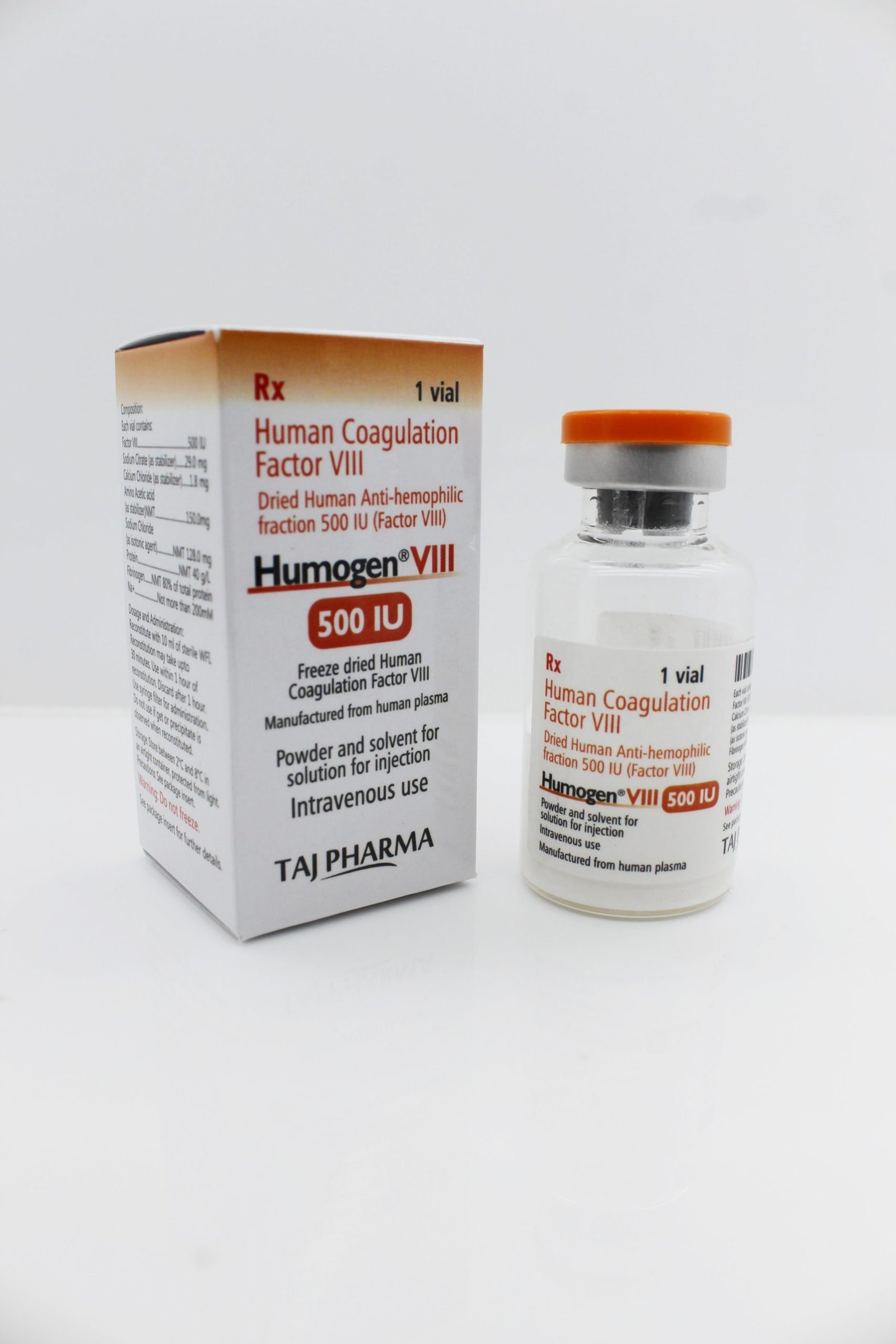 Human Coagulation Factor viii 500IU Manufacturer from Mumbai