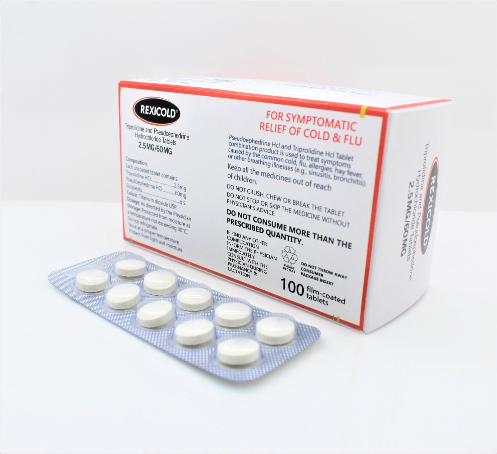 Triprolidine + Pseudoephedrine HCL Tablet (60mg+2.5mg) PCD Pharma Franchise Manufacturer and Supplier