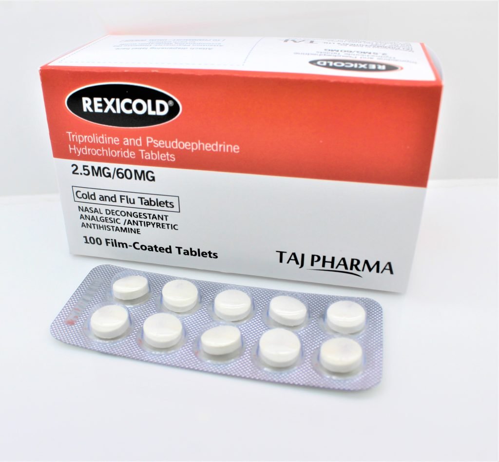 Triprolidine + Pseudoephedrine HCL Tablet (60mg+2.5mg) Manufacturer & Supplier PCD Franchise