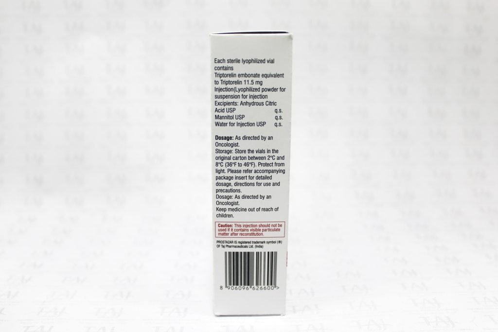 Triptorelin Injection 11.5mg Taj Pharmaceuticals Side Effects Cytotoxic Drugs Oncology Dosage Contraindications Uses