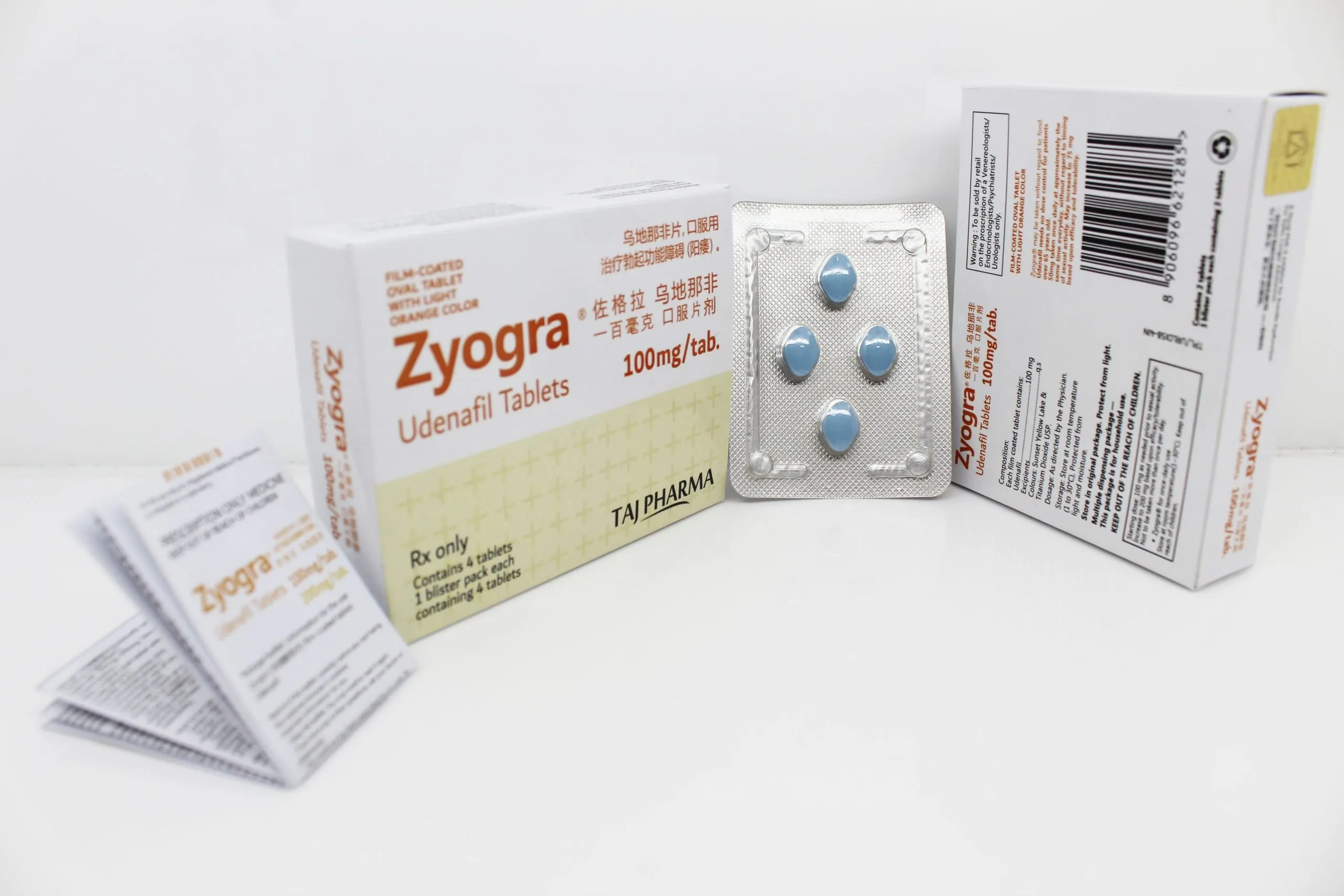 Udenafil 100mg film coated Tablets Exporter India