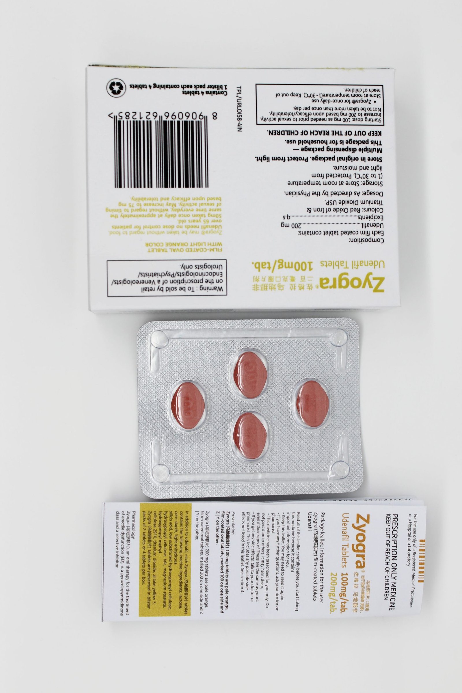 Udenafil Tablets 200mg (Zyogra) Manufacturer