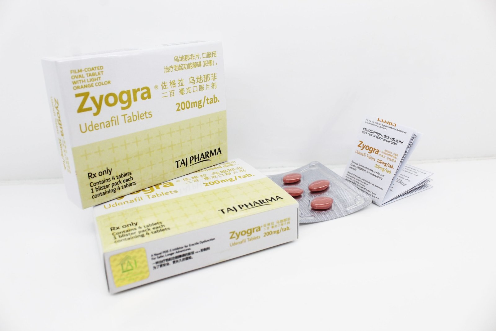 Udenafil 200mg film coated Tablets FDA Approved