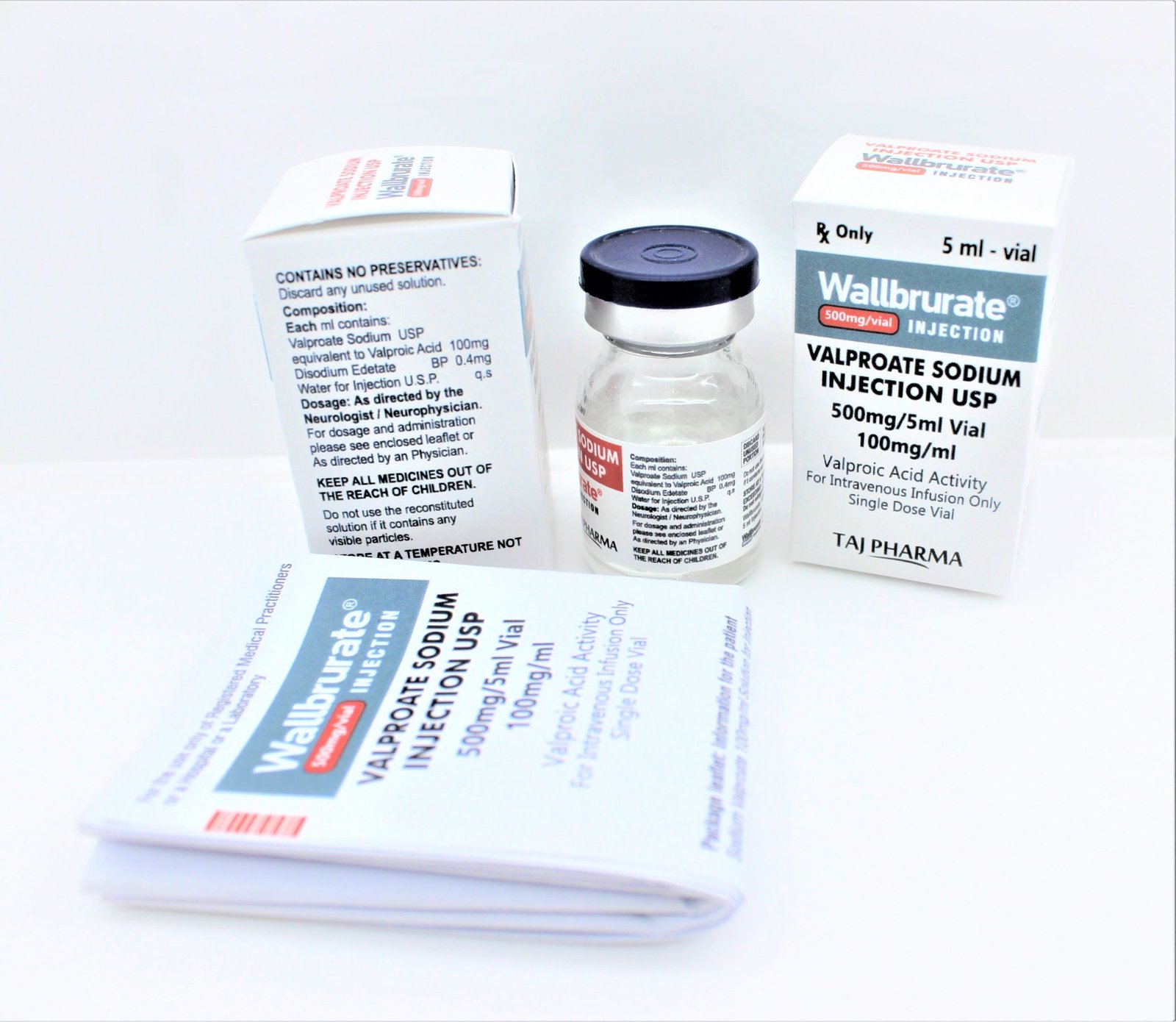 Taj Pharma is a WHO-GMP Certified Pharmaceutical Manufacturer of Valproate Sodium Injection USP 500mg/5ml Supplier, from India. Taj Pharma holds an excellent record in manufacturing Valproate Injection from India.
