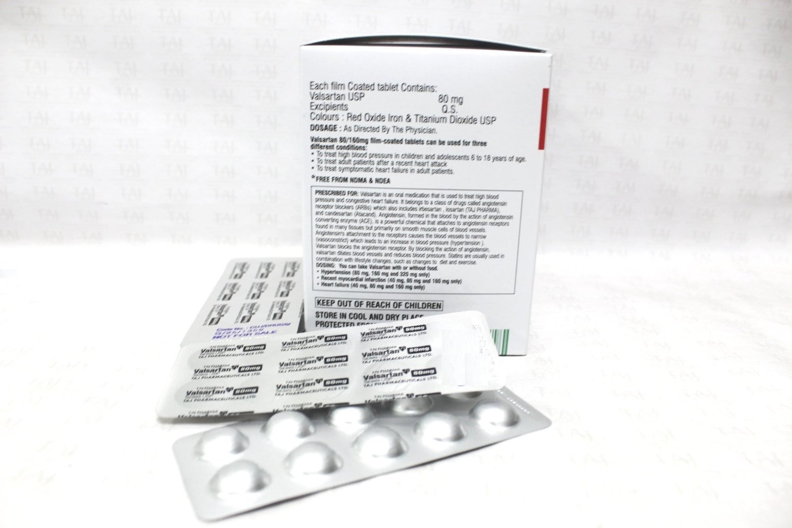Taj Pharma is WHO-GMP Certified Pharmaceutical Wholesaler of Valsartan Tablets USP 80mg Taj Pharma, Valsartan Tablets USP 80mg Taj Pharma Supplier, Valsartan Tablets USP 80mg Taj Pharma Exporters from India. Taj Pharma holds excellent record in manufacturing of Valsartan Tablets USP 80mg Taj Pharma from India.
