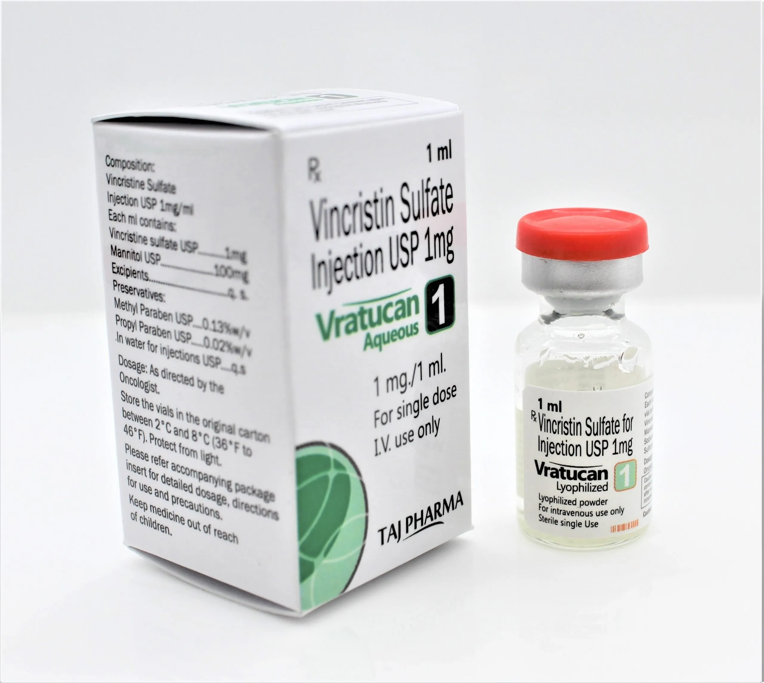 Taj Pharma India is one of the prominent Vincristin Sulfate Injections USP 1mg USP Suppliers, exporters & Manufacturers in PAN India. FDA & GMP Approved Contract Manufacturers. Taj Pharma is well known Vincristin Sulfate Injections supplier & Manufacturer in PAN India. FDA & GMP Approved Contract Manufacturers, Exporter.