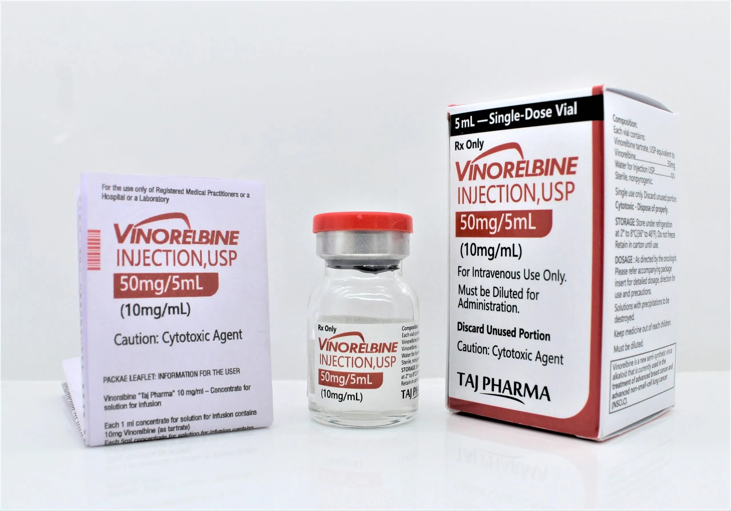 Vinorelbine Injections 50mg/5ml FDA Manufacturers India, GMP Suppliers.