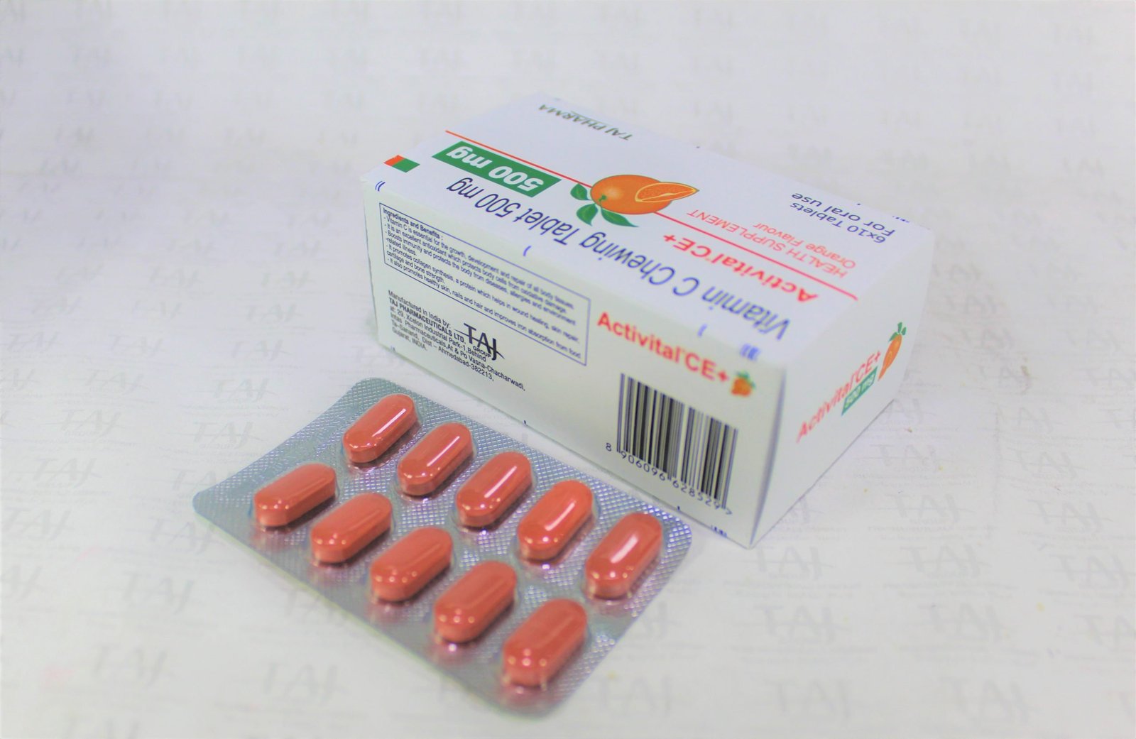 Taj Pharmaceuticals, one of the leading Vitamin C 500MG Chewable Tablets Manufacturers India brings the best-quality products. The company carries the rich experience in the niche manufacturing of Vitamin C 500MG Chewable Tablets.