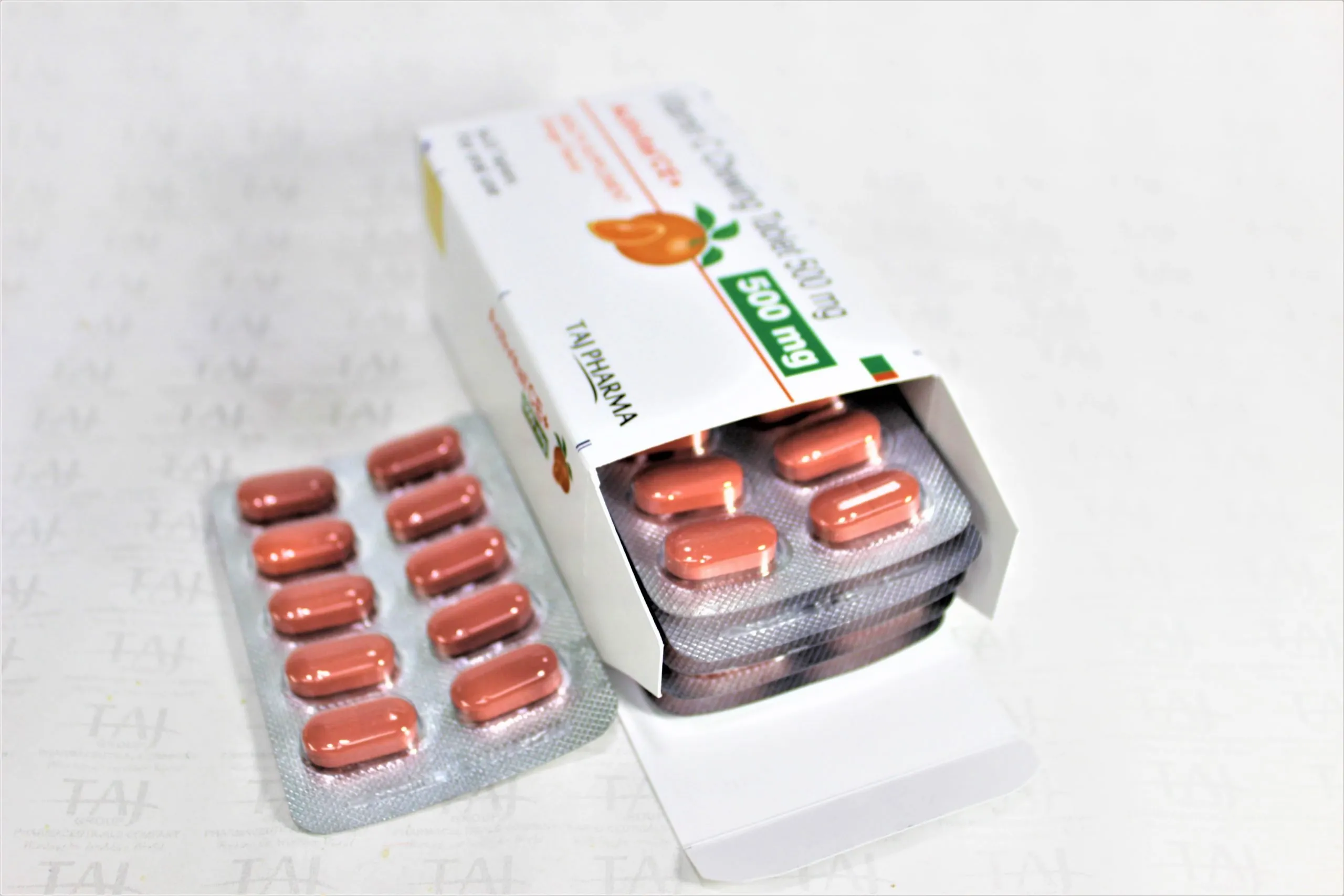 Taj Pharma is one of the leading Vitamin C 500MG Chewable Tablets manufacturers in India, and it caters the needs of the significant Vitamin C 500MG Chewable Tablets suppliers, wholesalers, and distributors