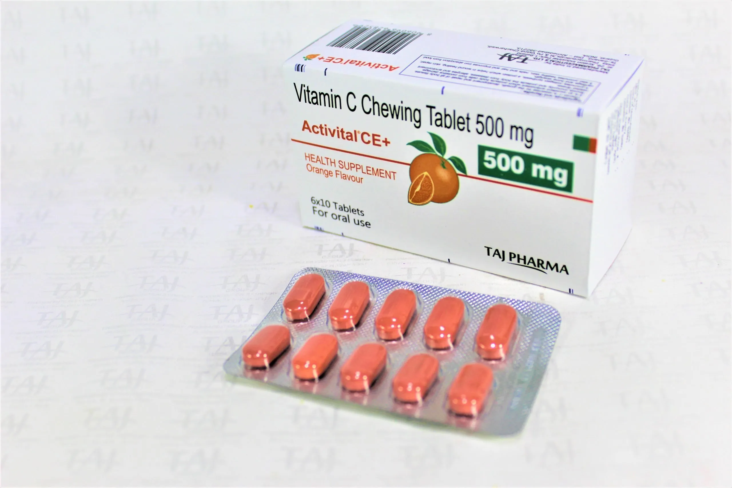 Taj Pharmaceuticals is reputed manufacturer and Vitamin C 500MG Chewable Tablets suppliers in India prefer Taj Pharmaceuticals due to the reliability and purity of products.