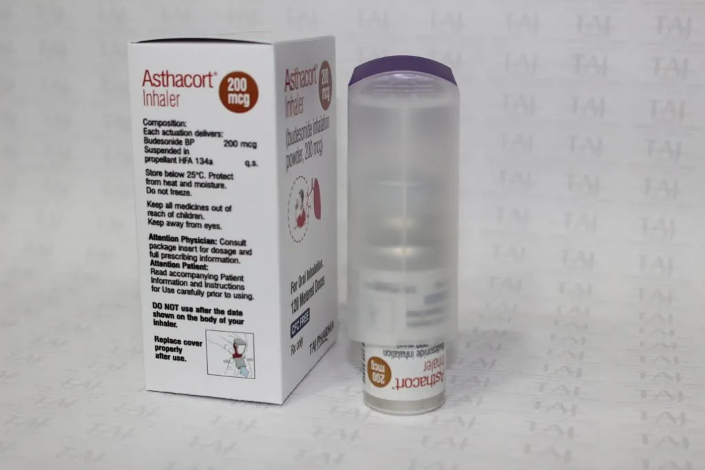 Taj Pharma is WHO-GMP Certified Pharmaceutical Wholesaler of Budesonide inhalation powder 200 mcg Asthacort Inhaler , Budesonide inhalation powder 200 mcg Asthacort Inhaler Supplier, Budesonide inhalation powder 200 mcg Asthacort Inhaler Exporters from India. Taj Pharma holds excellent record in manufacturing of Budesonide inhalation powder 200 mcg Asthacort Inhaler from India