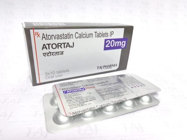 Atorvastatin Calcium Tablets IP 20mg (ATORTAJ) Taj Pharma