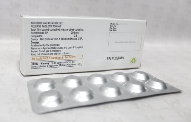Aceclofenac 200mg Film Coated Tablets