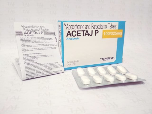 Aceclofenac and Paracetamol Tablets 100mg+325mg