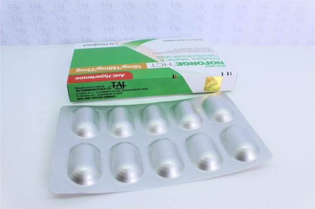 Amlodipine, Valsartan and Hydrochlorothiazide Tablets USP (10mg+160mg+25mg)
