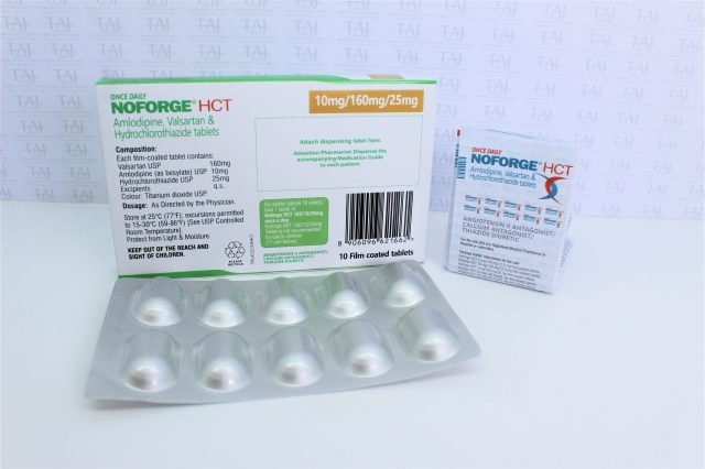 Amlodipine, Valsartan and Hydrochlorothiazide Tablets USP (10mg+160mg+25mg)
