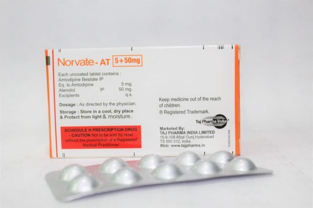Amlodipine & Atenolol Tablets 5mg+50mg 