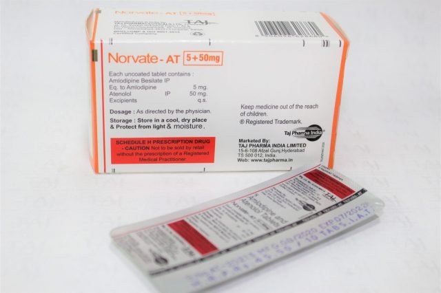 Amlodipine & Atenolol Tablets 5mg+50mg 