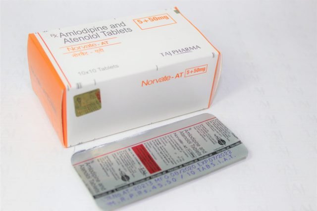 Amlodipine & Atenolol Tablets 5mg+50mg 