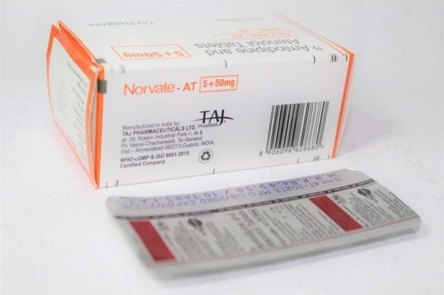 Amlodipine & Atenolol Tablets 5mg+50mg 