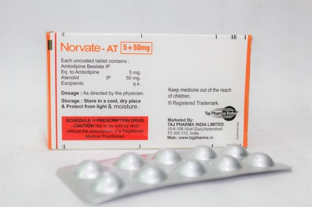 Amlodipine & Atenolol Tablets 5mg+50mg 